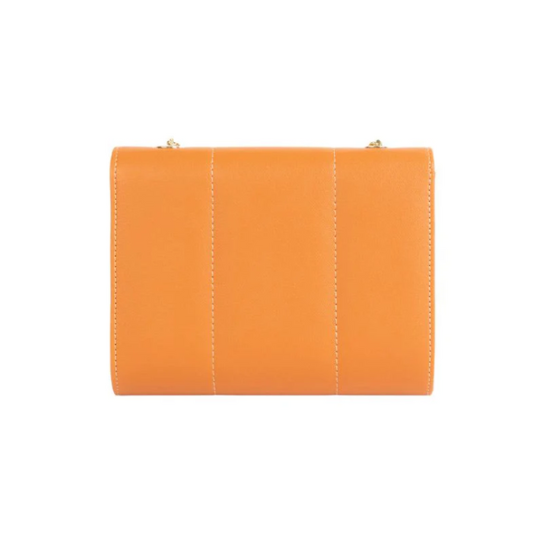 Baggiees Orange leather Hand Bag