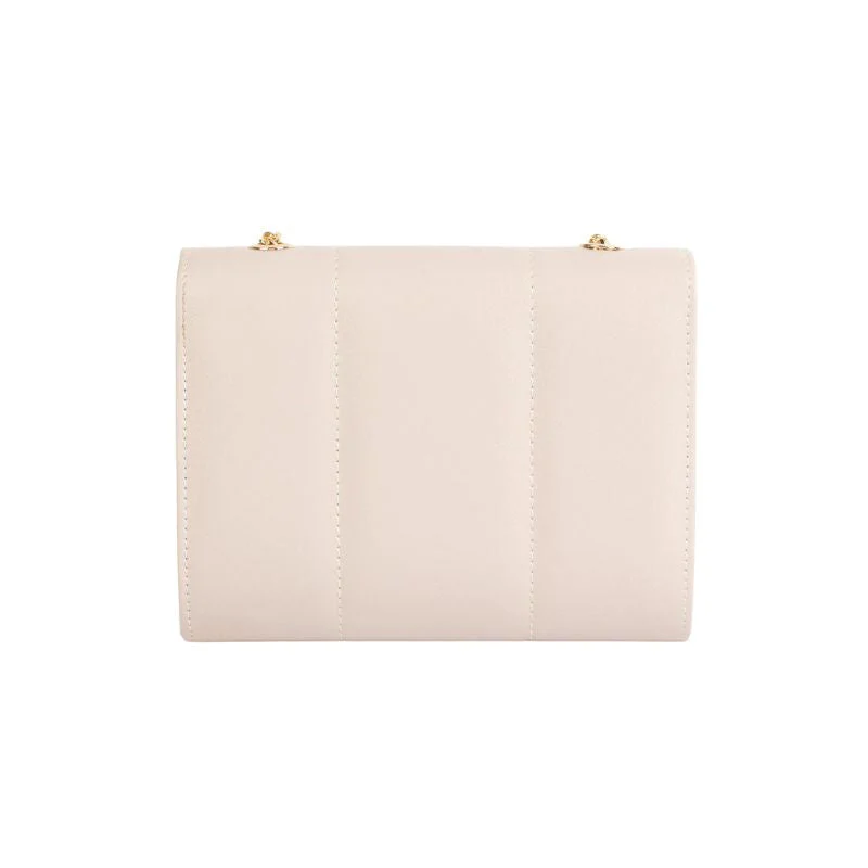 Baggiees Beige Leather Hand Bag
