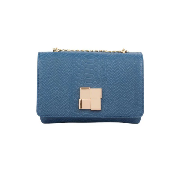 Baggiees Blue Leather Hand Bag